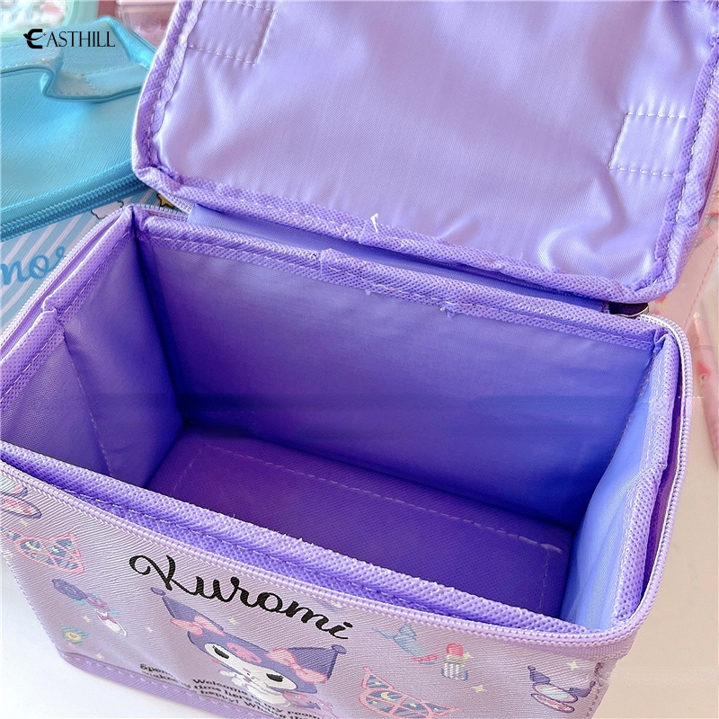 Easthill Sanrios Kuromi Cinnamoroll Túi Đựng Mỹ Phẩm Đa Năng Bằng PU Họa Tiết Hoạt Hình Đáng Yêu Dùng Khi Đi Du Lịch