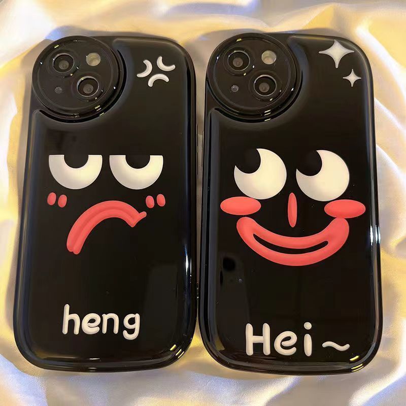 ✅Ốp Điện Thoại Họa Tiết Biểu Tượng Cảm Xúc Vui Nhộn Màu Trắng Sáng Tạo Chống Bẩn Cho iPhone 13 11Promax 12 xr 14Inch LPN6