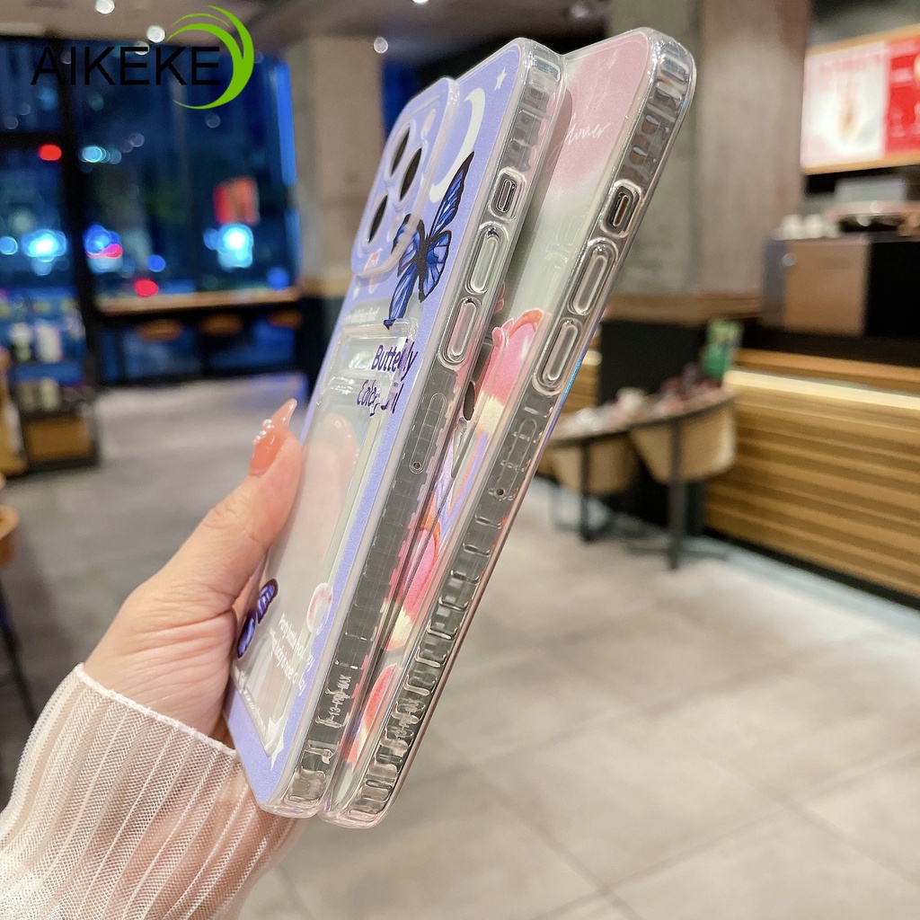 Ốp Điện Thoại Dẻo Họa Tiết Bươm Bướm & Hoa Tulip Kèm Ngăn Đựng Thẻ Cho Samsung Galaxy J7 J6 J5 J4 Plus Prime J2 Prime J7 + J6 + J4 + Grand Prime