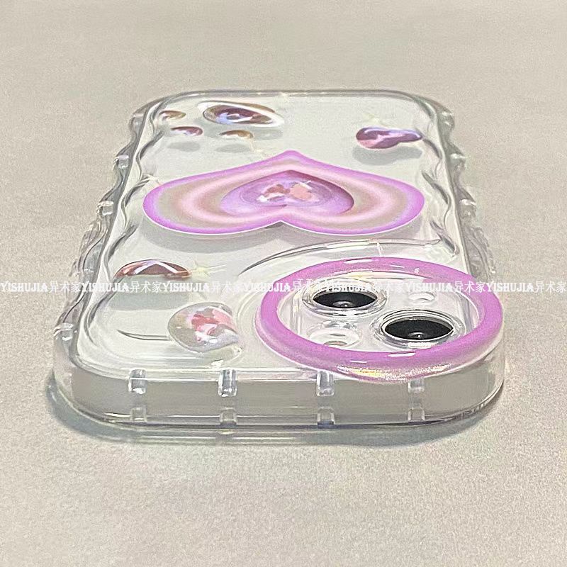 ✅Ốp Điện Thoại Dẻo Họa Tiết Trái Tim 3D Dễ Thương Chống Sốc Cho iPhone13 / 14Promax 12 xsmax 11