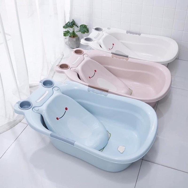 (HỎA TỐC - 2H) Thau Tắm Chậu Tắm Hình Ếch Hokori Có Ghế Tựa Dễ Thương Chắc Chắn