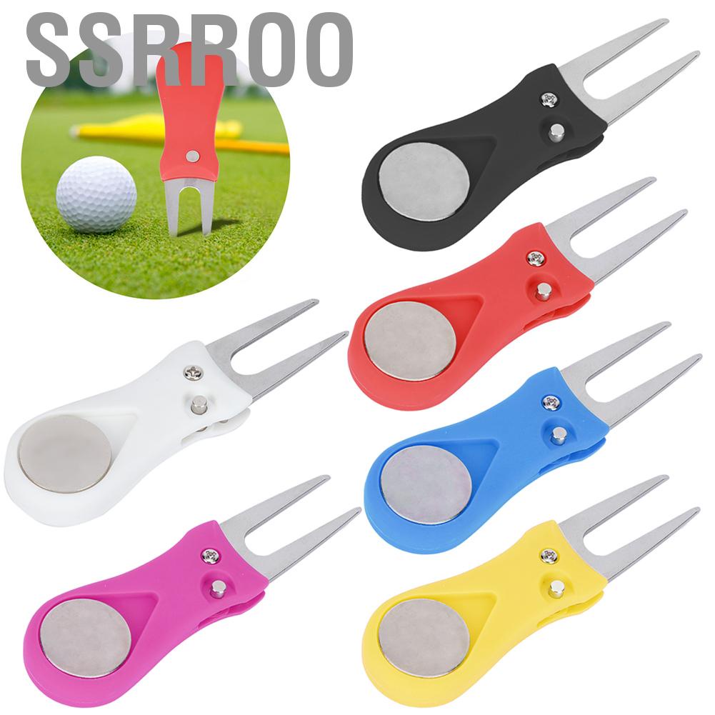 Ssrroo Lightweight Portable Folding Ball Fork Lawn Repairing Tools  Golf Green Divot Repair Tool  Green Divot Tool  for Golf Club Golfers Golf Course