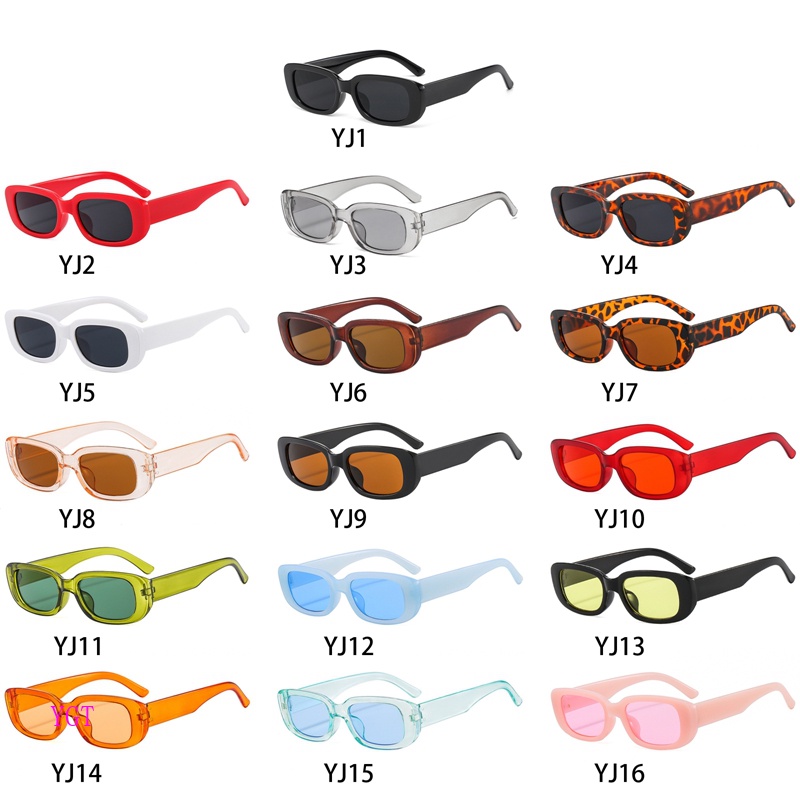 Ygt Kính Mát Gọng Oval / Vuông Nhỏ Chống Lóa Phong Cách Vintage Dành Cho Nữ