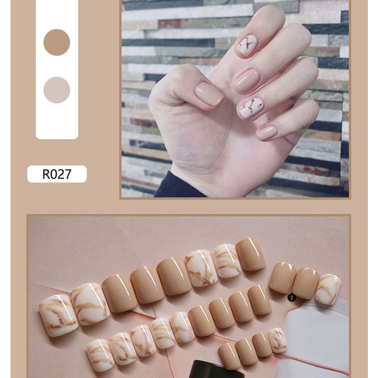 Bộ 24 Móng Tay Giả / Với Chai Keo Dán