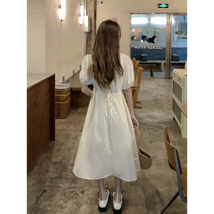 Đầm SUXI tay ngắn phong cách Hàn Quốc thời trang mùa hè cho nữ