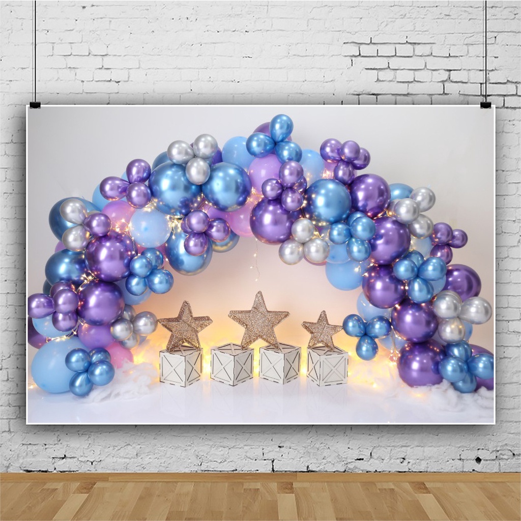 Bong Bóng Trang Trí Phông Nền Chụp Ảnh Sinh Nhật Hình Lâu Đài Công Chúa Cho Bé Sơ Sinh