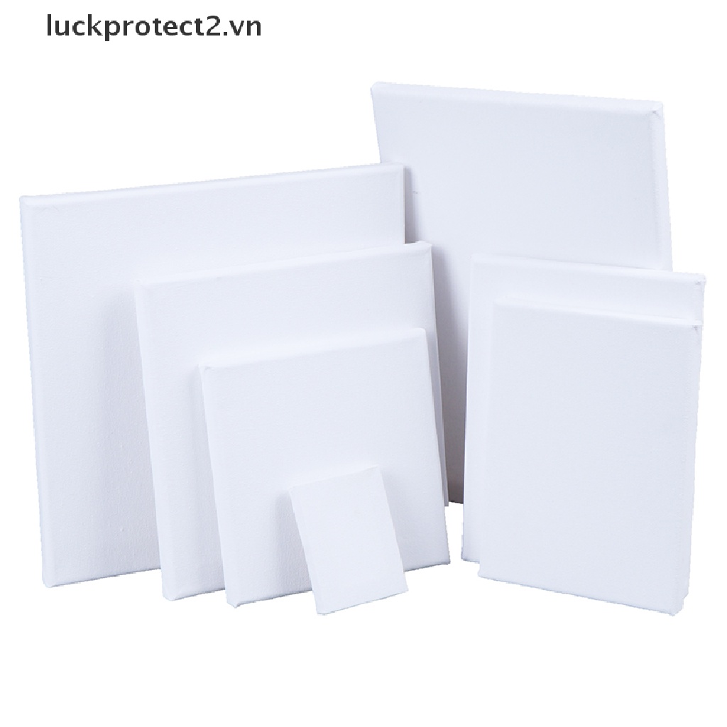 (Tốt Nhất) Bảng Vẽ Tranh Sơn Dầu Nghệ Thuật Vải Canvas Mini Màu Trắng Trơn Co Giãn