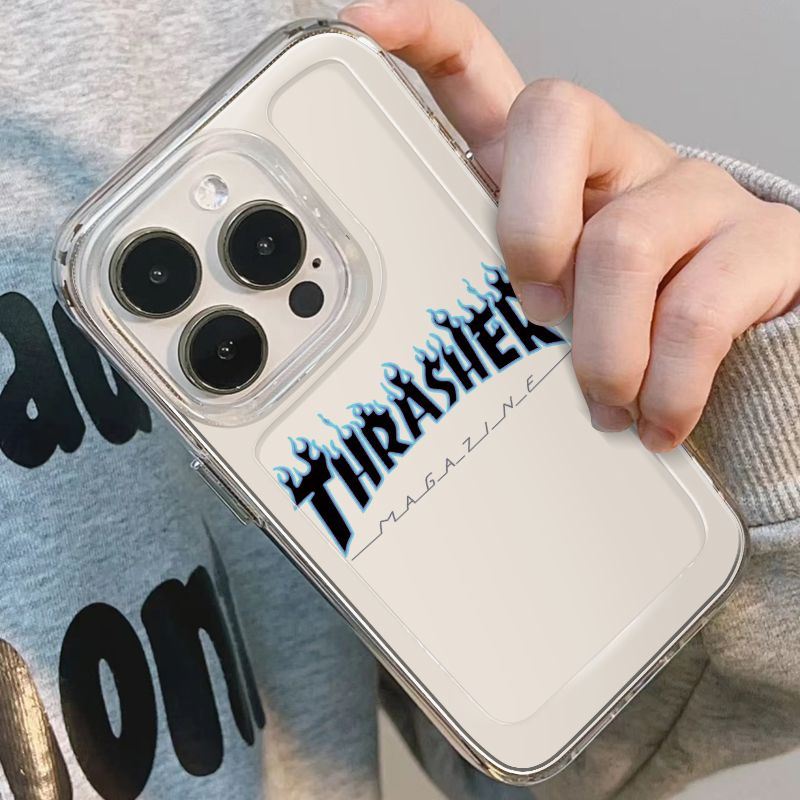 ✅Ốp Điện Thoại Cao Su Mềm Chống Sốc Hình Ngọn Lửa Xanh Dương N31X Cho iPhone14 13promax 12 11 7 8plus