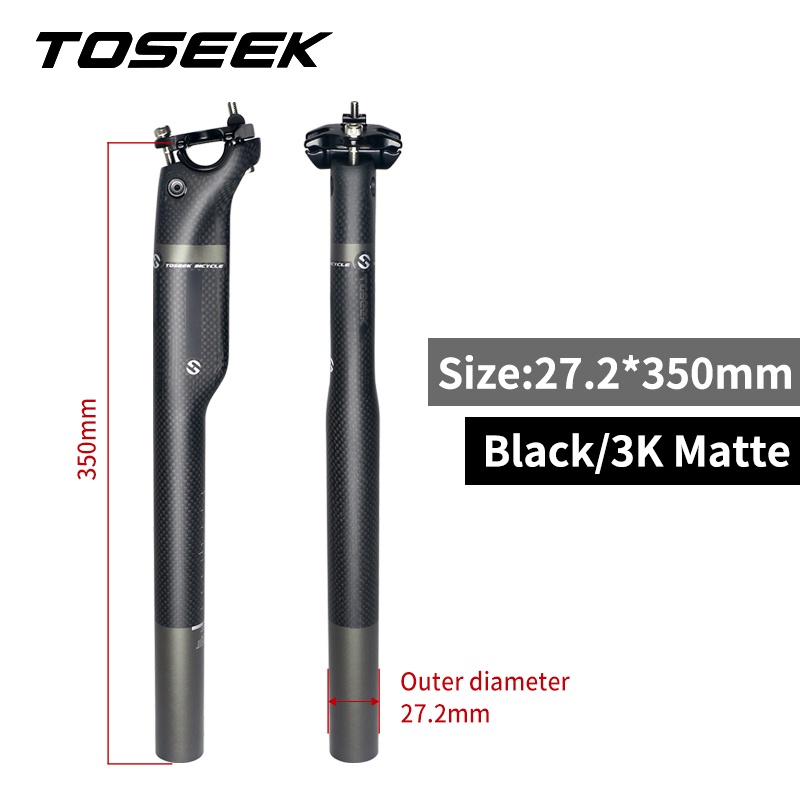 Trục Gắn Yên Xe Đạp Leo Núi Bằng Carbon 20mm Dài 27.2 / 30.8 / 31.6 350 / 400mm