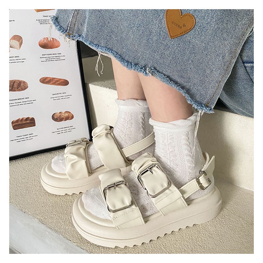 Dép SANDAL 2 Quai Nữ Đế Cao Thời Trang Chất Da Siêu Mềm Đẹp Mới Nhất