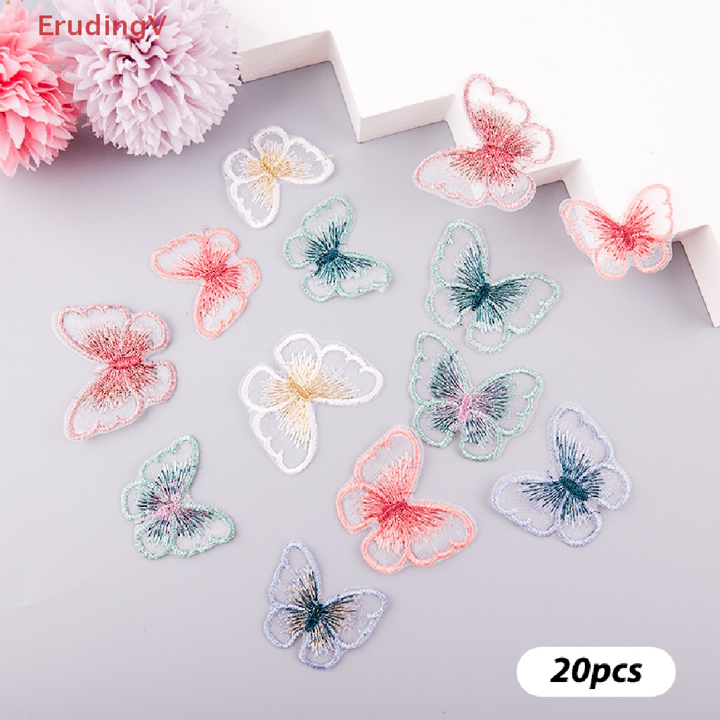 Bộ 10 Miếng Vá Hình Bướm DIY Trang Trí Túi Xách