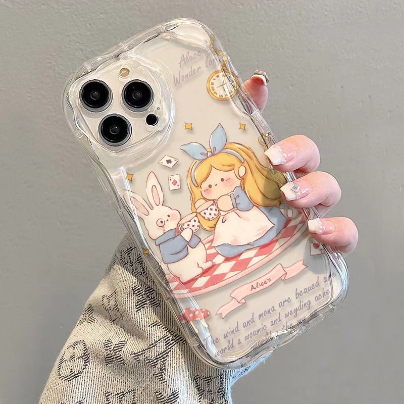 ✅Ốp Điện Thoại Mềm Trong Suốt Chống Sốc In Hình Alice Cho iPhone14 / 13promax 12 / 11 7 / 8p xsxr 5VPN