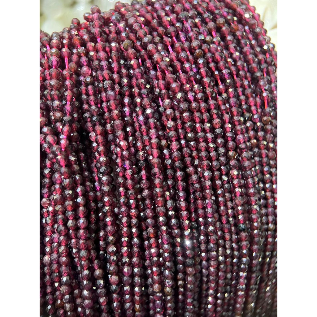 Chất Lượng Cao Garnet Tự Nhiên Mặt Cắt Đá Quý Đỏ Hạt Hạt Tinh Tế Cho Trang Sức Phụ Kiện Làm