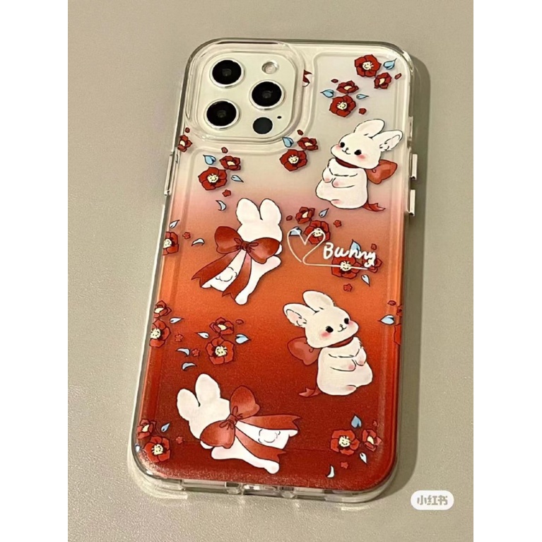 ✅Ốp Điện Thoại Mềm Chống Sốc In Hình Thỏ Năm Mới Cho iPhone 14 / 13promax 12 / 11pro xr / xs 7 / 8plus