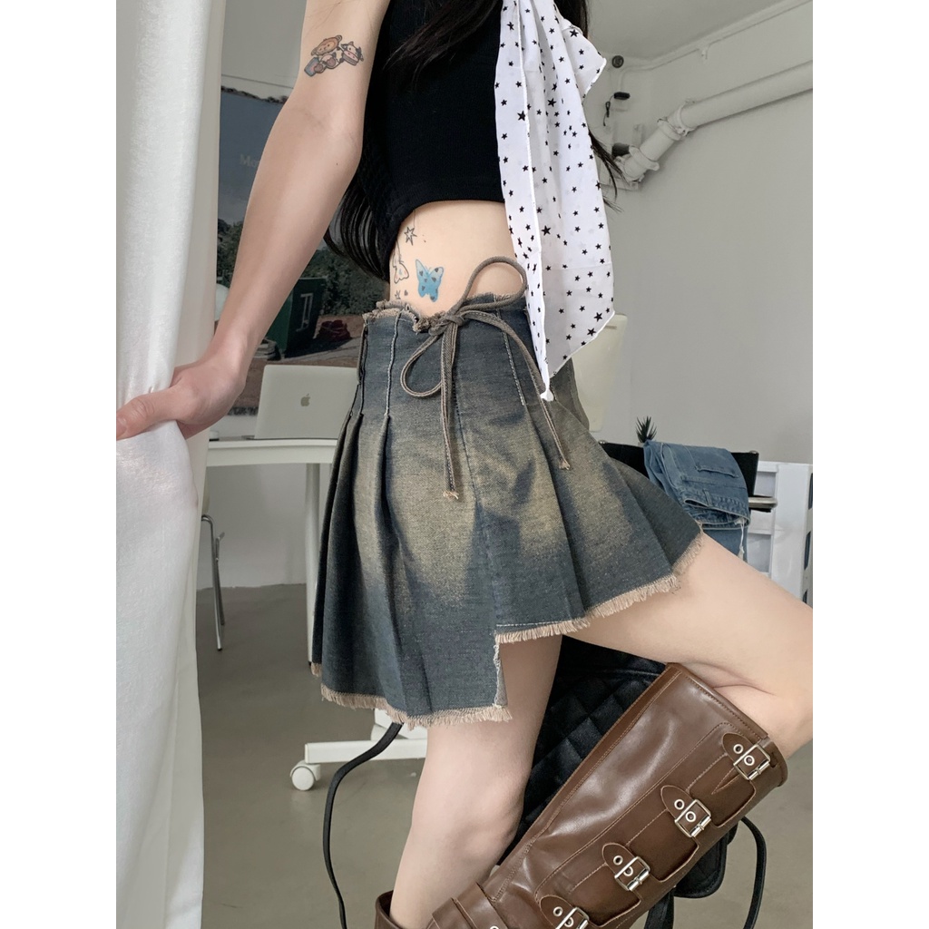 Chân Váy Denim Chữ a Lưng Cao Phong Cách Âu Mỹ Thời Trang Mùa Hè Mới Cho Nữ