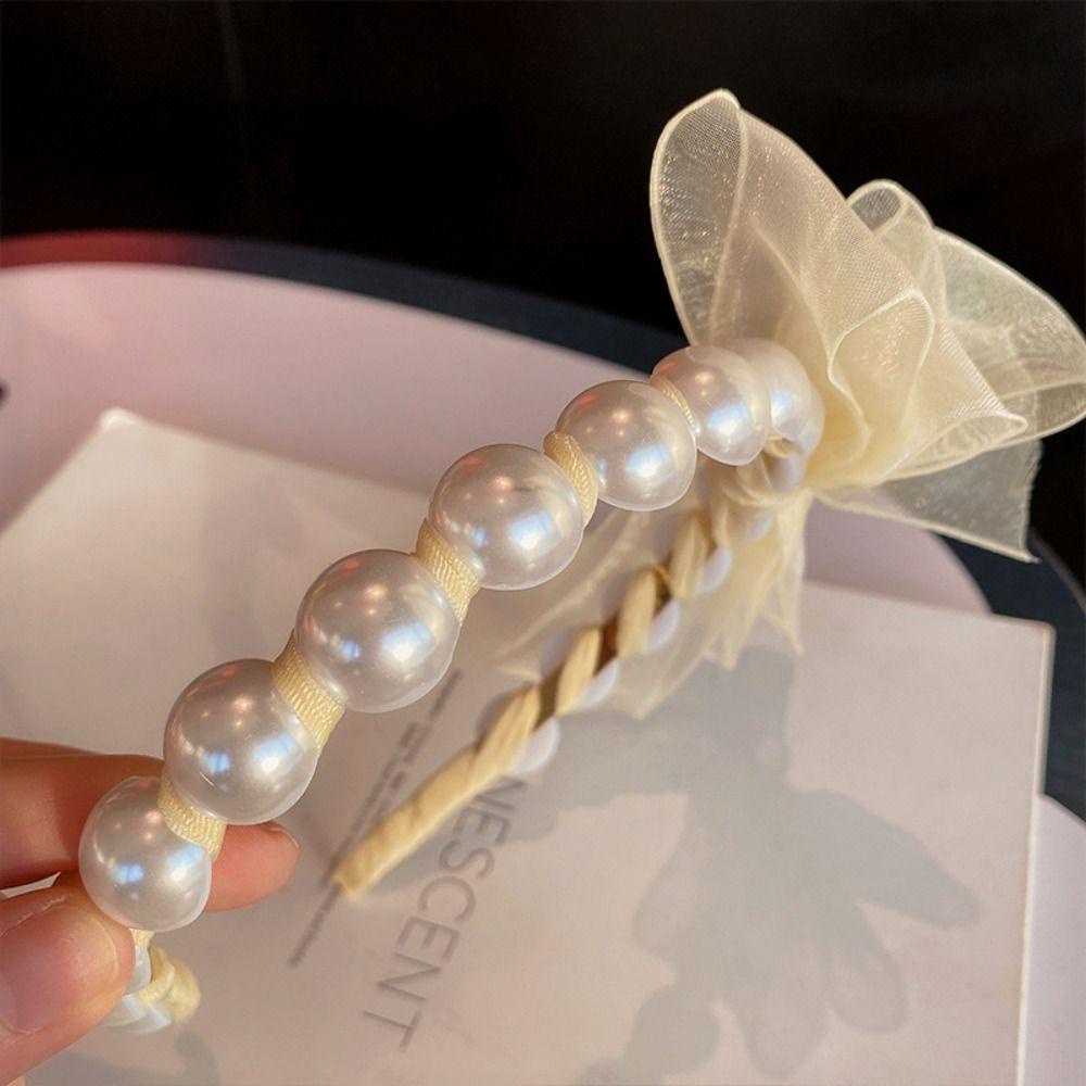 NICKOLAS Băng Đô Vải Lưới Đính Hoa Phong Cách Hàn Quốc Cho Nữ