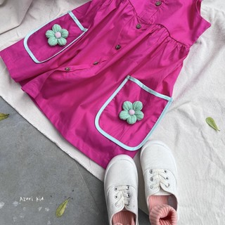 Váy 2 dây - Hồng sen ZUNkids