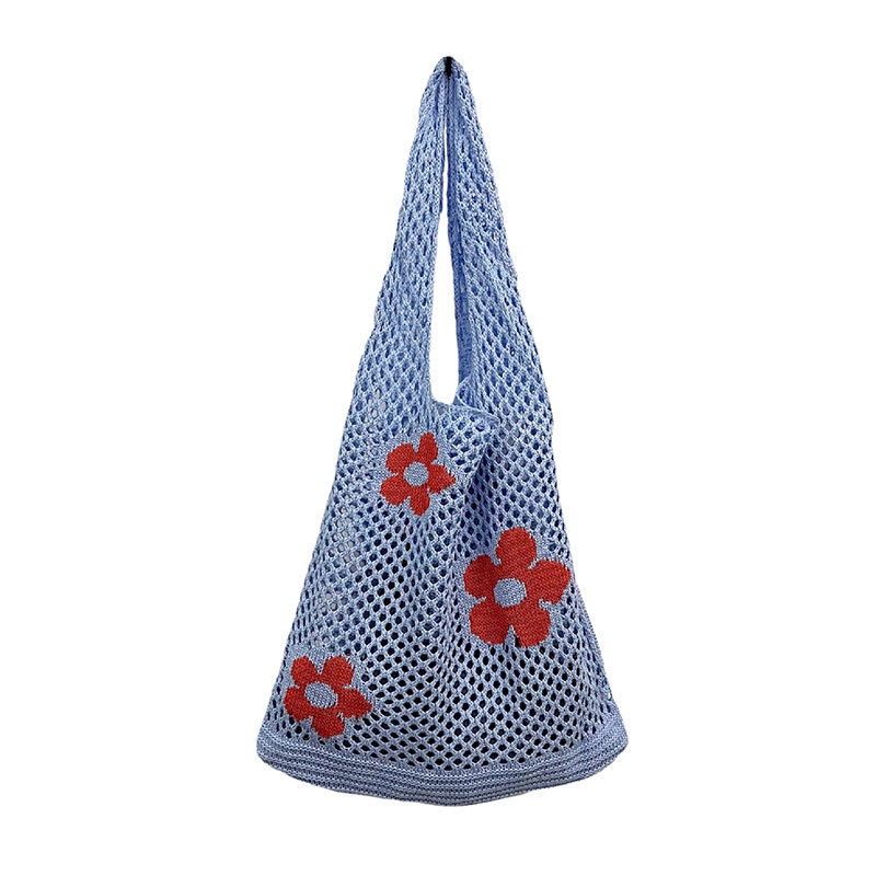 MISCHA Túi Xách Đeo Vai Cỡ Lớn Họa Tiết Hoa Dễ Thương Phong Cách Hàn Quốc Cho Nữ