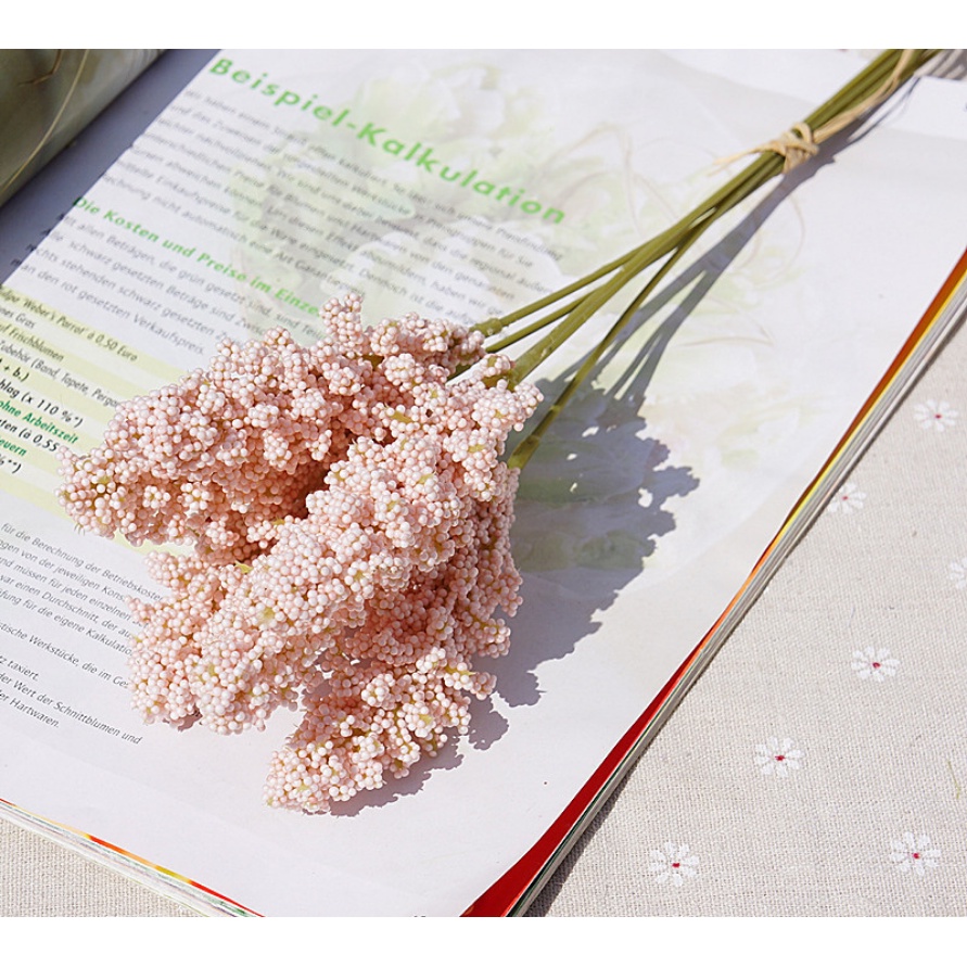 Bộ 6 Bông Hoa Vani Nhân Tạo Dùng Trang Trí Tiệc Cưới / Giáng Sinh