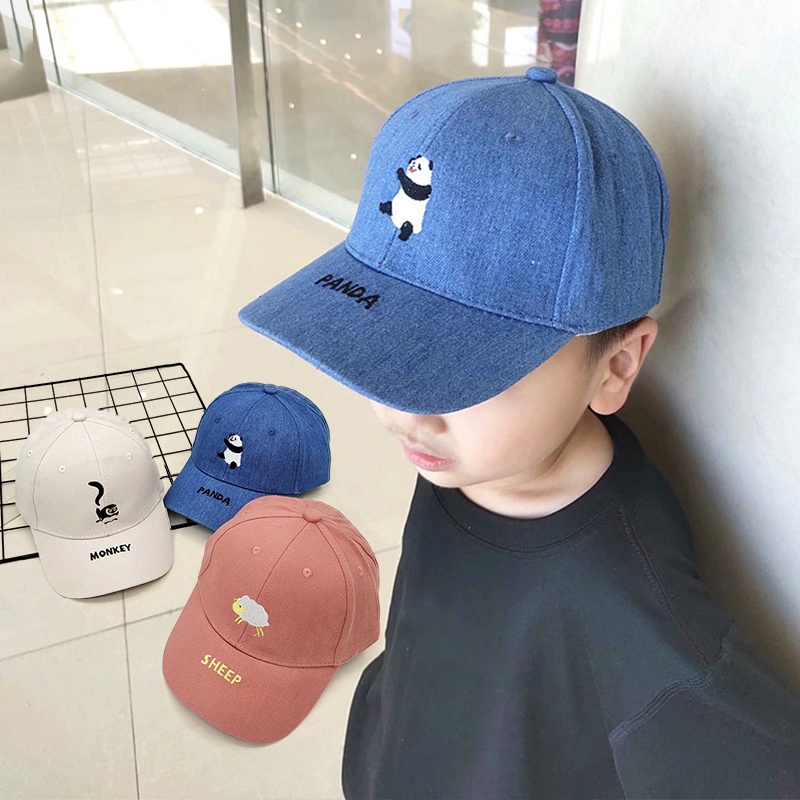 Mũ Lưỡi Trai Thêu Hình Động Vật Dễ Thương Cho Bé