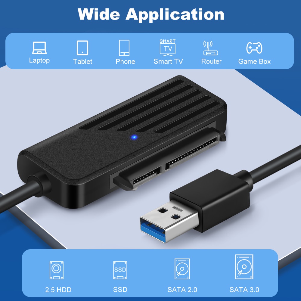 Cáp ChuyểN Dữ LiệU TốC Độ Cao SATA Sang USB 3.0 5Gbps Cho HDD SATA 2.5 Inch