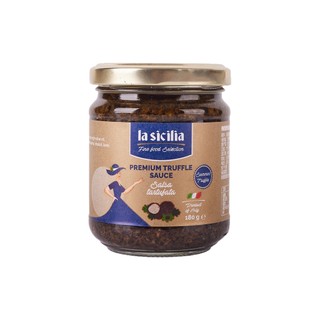 Sốt nấm Truffle cục đen hiệu La Sicilia Premiun Truffle Sauce Ý - Hủ 180g