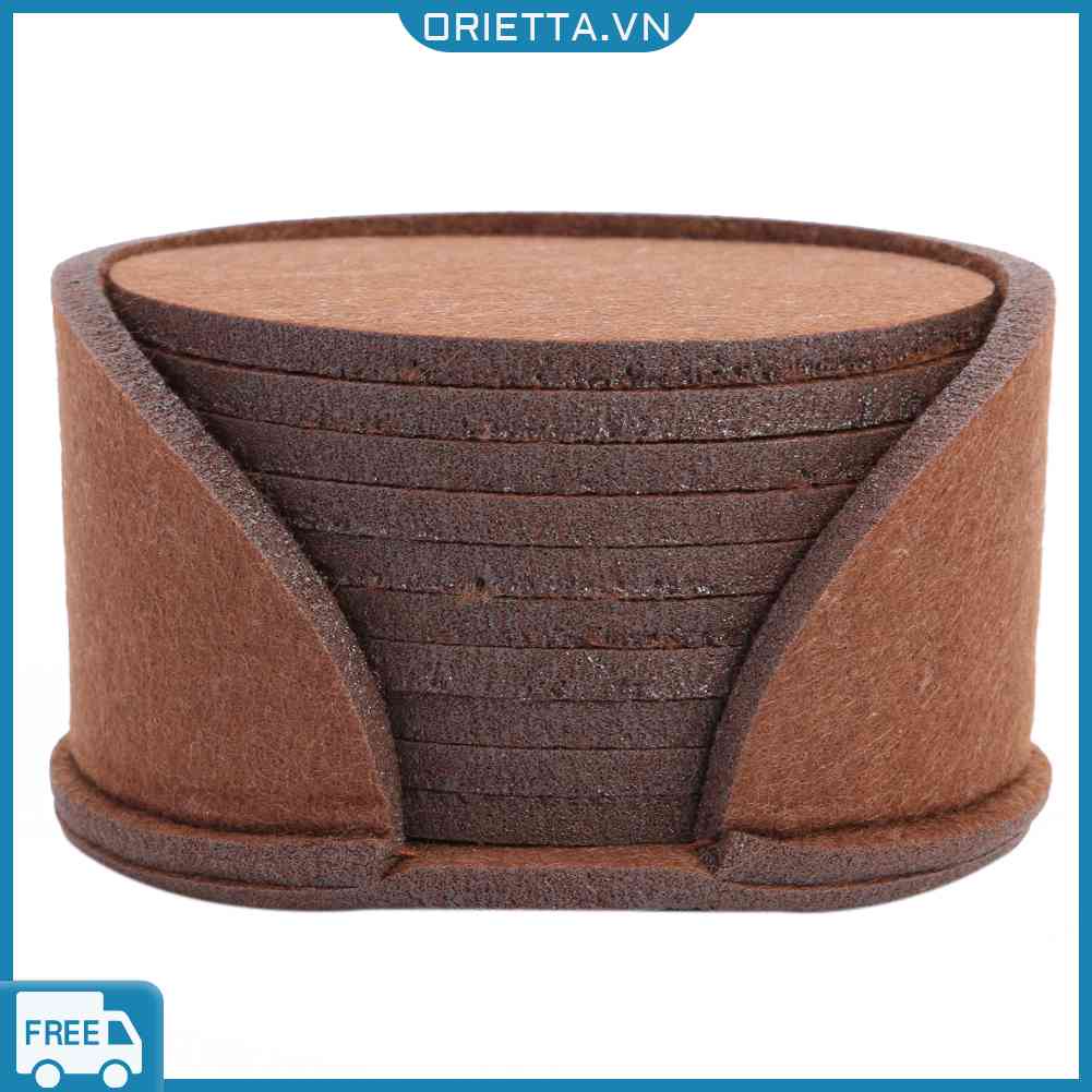 ❖Phụ Kiện Cho Máy Hút Bụi Orietta♪Bộ 10 Tấm Lót Cốc Cách Nhiệt Bằng Vải Nỉ Chất Lượng Cao Z