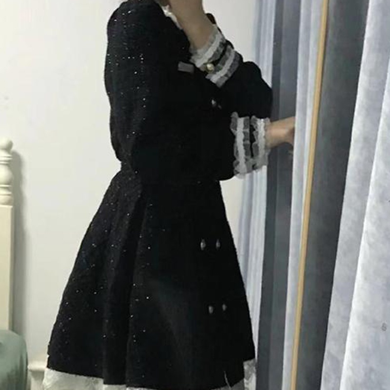 IELGY   hepburn Váy Đen Nhỏ Mát Mẻ Cao Cấp Có Hương Thơm Ngọt Ngào Dành Cho Nữ