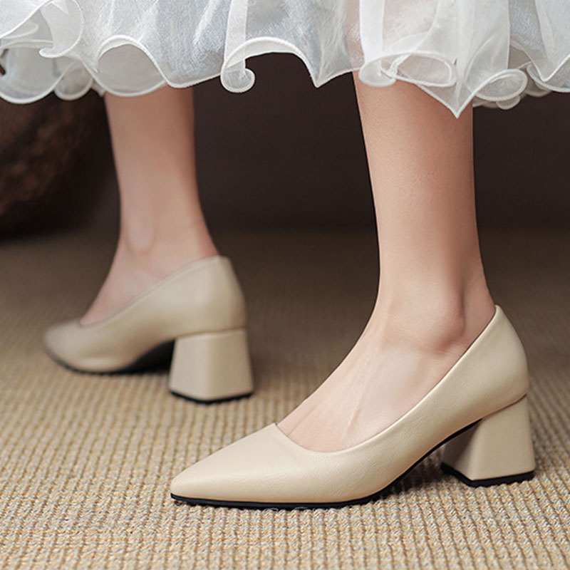 Giày Cao Gót 5.5cm Đế Dày Mềm Mại Thoải Mái Thời Trang Công Sở Cho Nữ