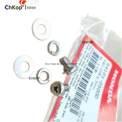 Combo Bộ ốc bắt nẹp cổ pô xe dream - 6 chi tiết Honda Việt Nam
