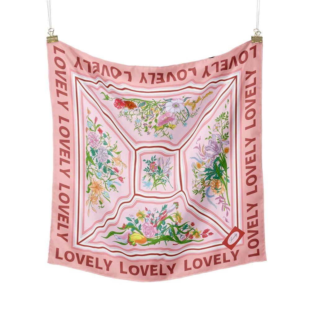 Khăn Choàng Cổ Vuông Che Nắng In Họa Tiết Hoa Ngọt Ngào Thời Trang Mùa Hè Cho Nữ 2life