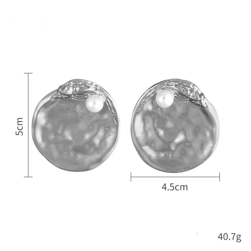 1 Đôi Bông Tai Mạ Bạc / Vàng Họa Tiết Hoa Thời Trang 7x6cm / 5x4.5cm
