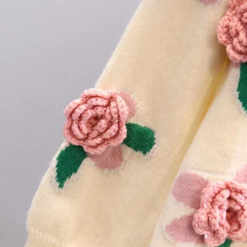 Áo Sweater Cổ Tròn Dáng Rộng In Họa Tiết Hoa Thời Trang Cho Nữ