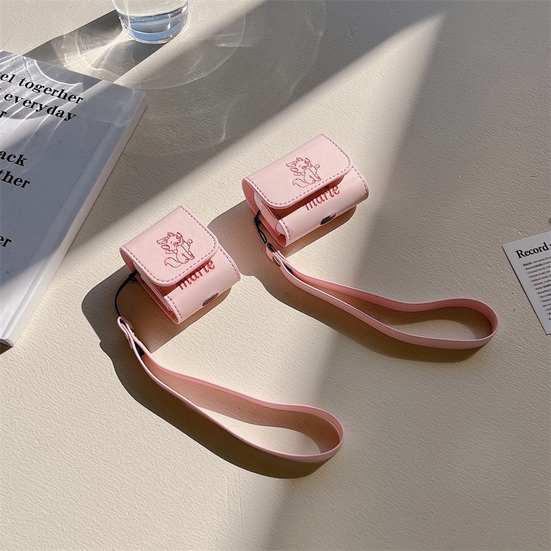Vỏ Bảo Vệ Hộp Sạc Tai Nghe Bluetooth Airpod Pro 2 1 2 3 Pro 2 Bằng Da PU Hình Mèo Marie Hoạt Hình Dễ Thương