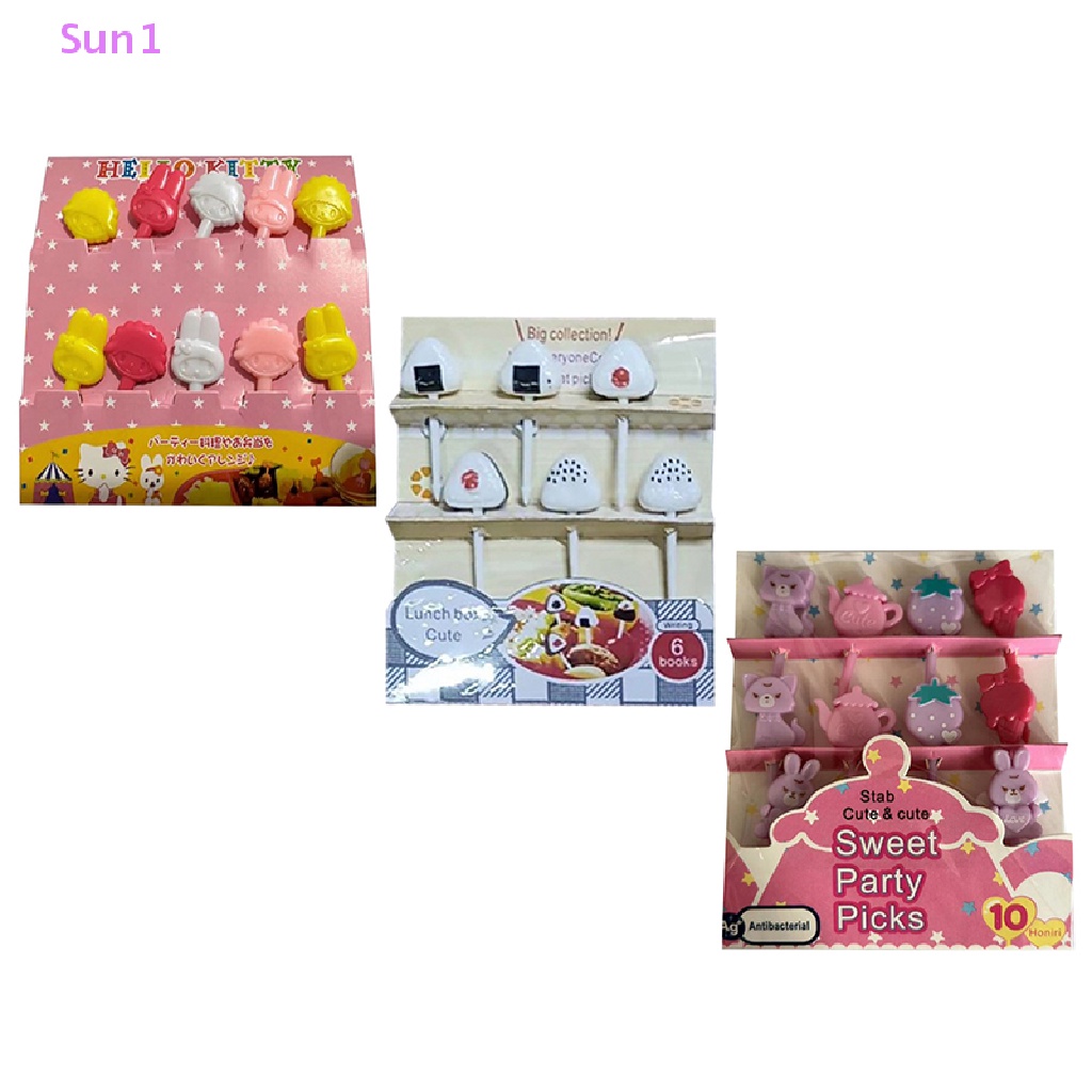 Bộ 6 / 10 Nĩa Ăn Trái Cây / Tráng Miệng Mini Hình Động Vật Hoạt Hình Sun1 > 6 / 10 Cái Cho Trẻ Em
