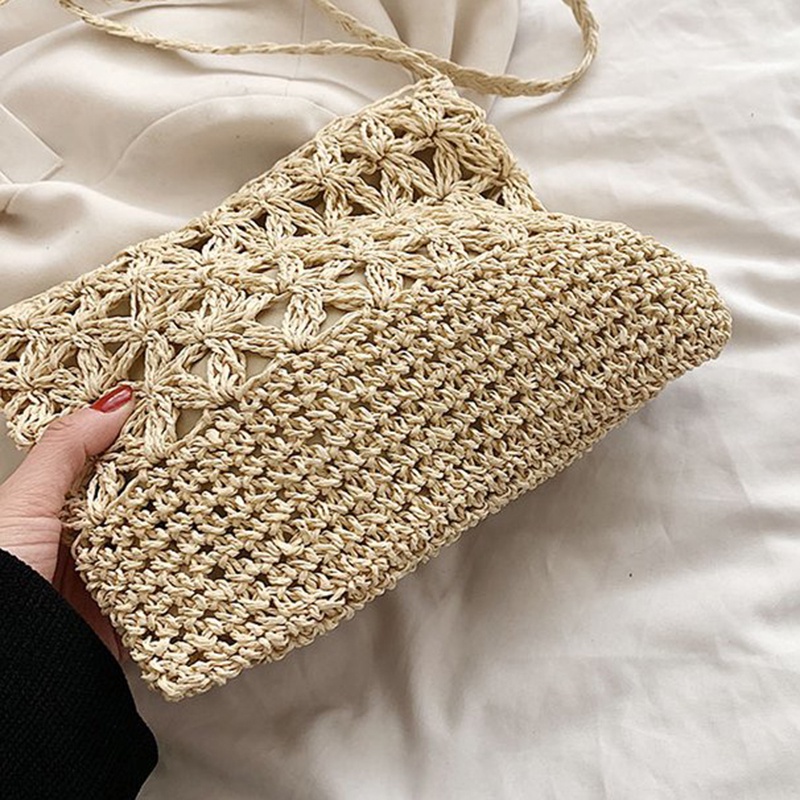 Ielgy Túi Đeo Chéo Vai Thiết Kế Rỗng Nhẹ Nhàng Phong Cách Kỳ Nghỉ Cho Nữ