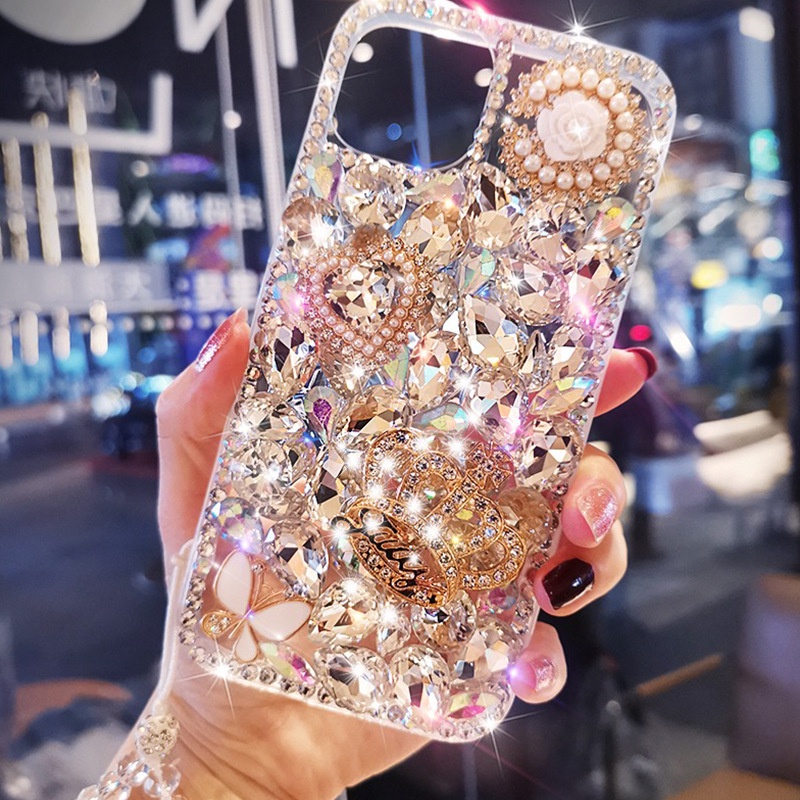 Ốp Điện Thoại Oppo Reno 10 8T 4G 5G Reno 8 7 4G 5G Reno 7Z 8Z 5G Reno 8 Pro 5G Hình Vương Miện Đính Đá Giả 3D Lấp Lánh
