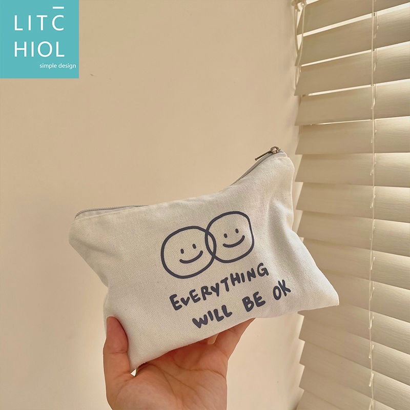 Ví Canvas Mini Hình Gấu Đựng Khăn Ăn Đa Năng Cho Nữ