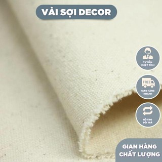 Vải bố canvas loại dày vải sợi tự nhiên màu be mộc khổ vải 1,6m