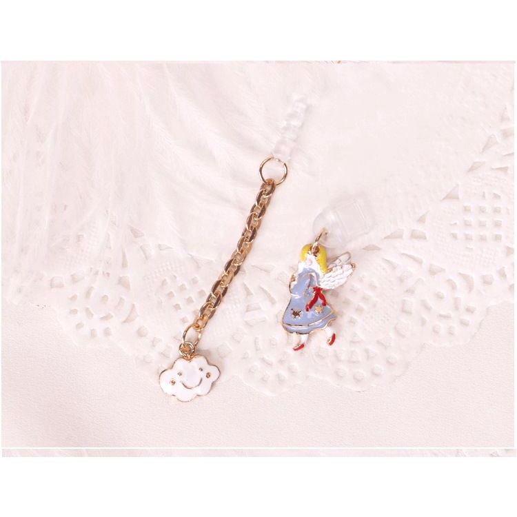 Nút Bịt Chống Bụi Cho Cổng Sạc Điện Thoại Di Động diy Hình Mặt Cười Thiên Thần