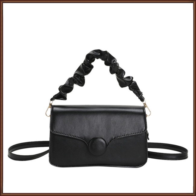 Túi Đeo Chéo Da Pu Màu Trơn Đơn Giản Phong Cách Retro Cho Nữ