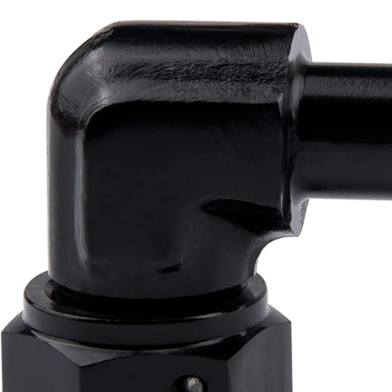 Đầu Nối Dây Dẫn Nhiên Liệu 6AN Female toBarb 90 Độ Bằng Nhôm Màu Đen