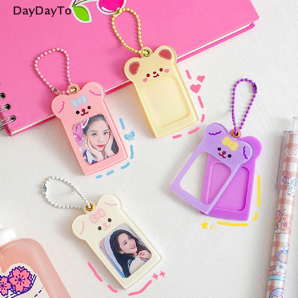 Hộp Đựng Thẻ / Ảnh DIY Bằng Acrylic Hình Chú Gấu Kawaii / Ngôi Sao Nổi Tiếng Phong Cách Hàn Quốc 2022