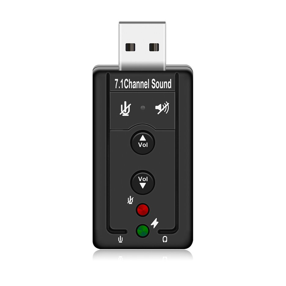✱BEST✱ External Sound Card USB 1.1 2.0 7.1CH Mini Audio Adapter Mic Converter
