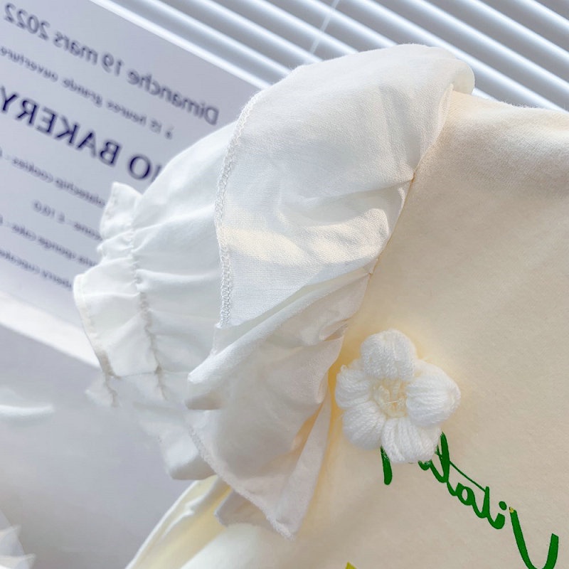 Đầm Thun Dài Thắt Nơ Tay Bay Ba Chiều Thời Trang Mùa Hè Mới Dành Cho Bé Gái 1-6 Tuổi