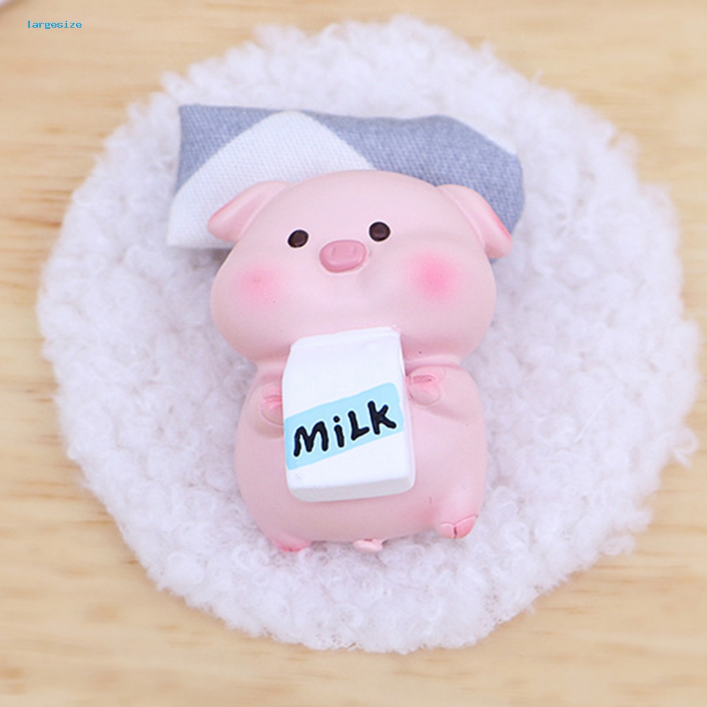 Tượng Heo Nằm Hoạt Hình Bằng Nhựa Resin Sáng Tạo Để Bàn Trang Trí