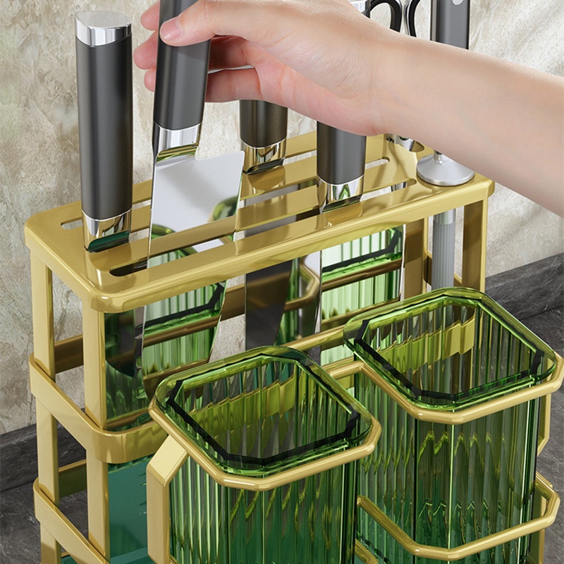 Giá Đỡ Dao Gắn Tường Không Cần Khoan Đa Năng Tiện Dụng Cho Nhà Bếp