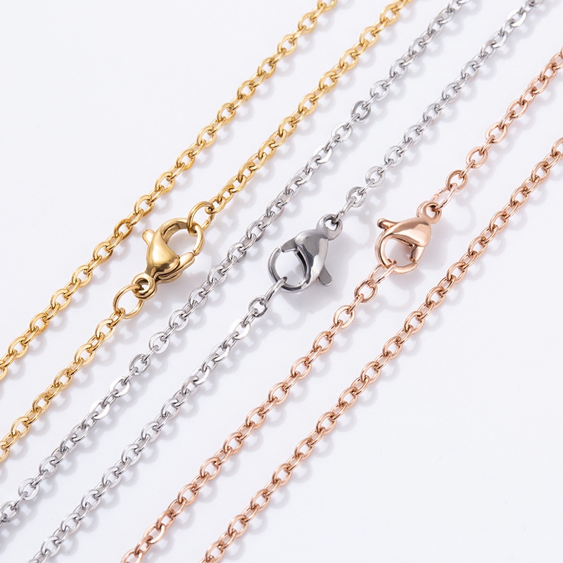 Set 10 Dây Chuyền Thép Titan Mạ Vàng Hình Chữ O Xinh Xắn