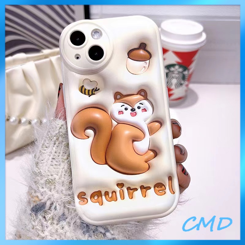 Ốp lưng iphone Điện Thoại Chestnut Squirrel 3D vừa có cảm giác nhìn, đệm khí, silicon Cho Iphone 6 / 6S / 6splus / se / 7 / 7plus / 8 / 8plus / X / xs / xsmax / 11 / 12 / 13 / 14 / Plus / pro / pro max-5069