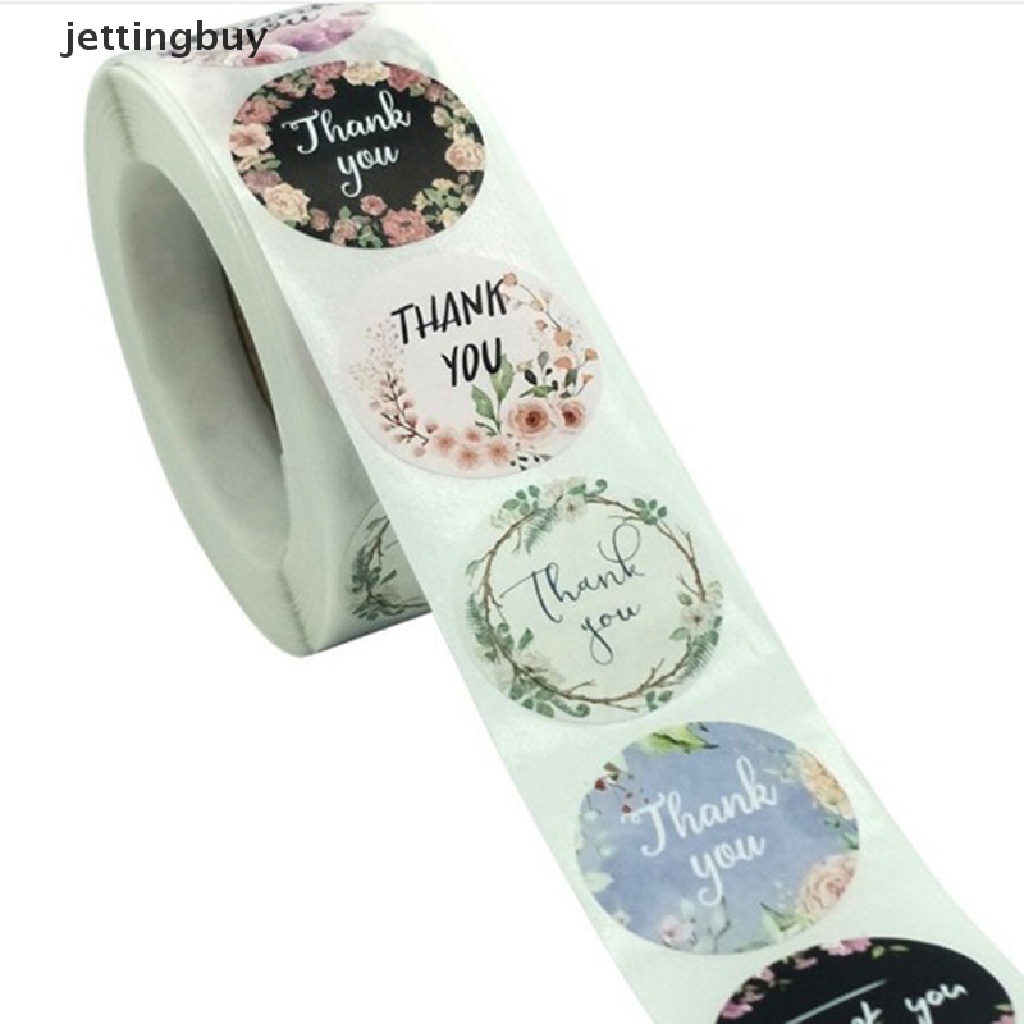 Cuộn 500 Nhãn Dán Thank You Cho Giấy Ghi Chú Văn Phòng Phẩm Gq New QDD